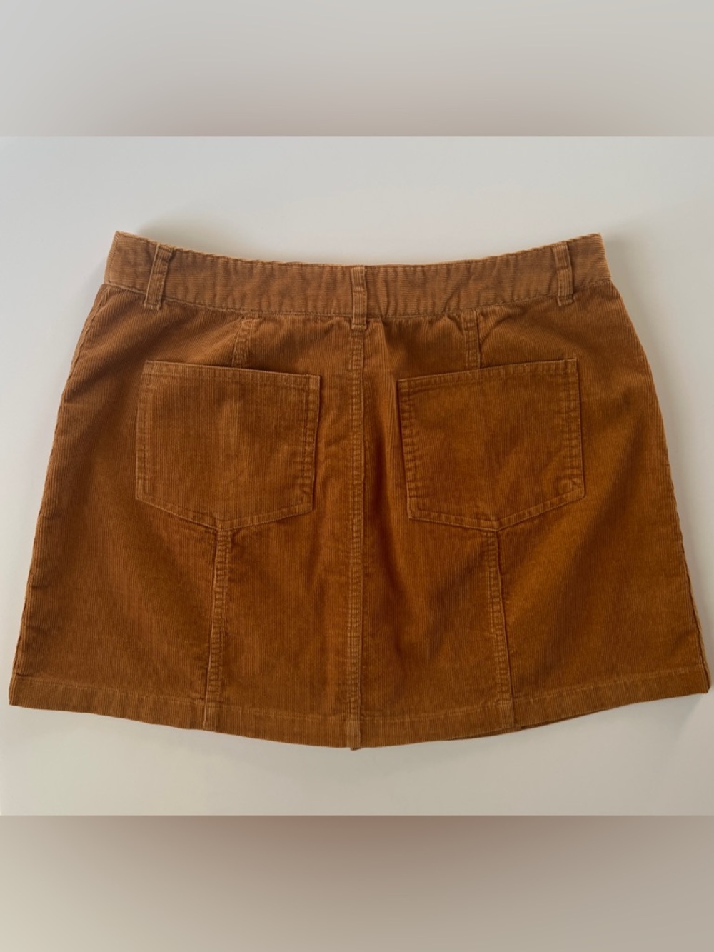 BONGO Rust Brown Corduroy Button-Front Mini Skirt - Picture 3 of 9